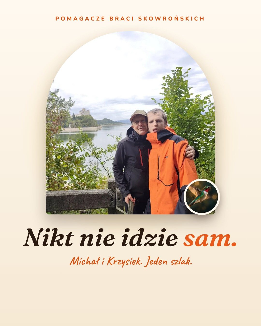 Grafika: Nikt nie idzie sam. Michał i Krzysiek.